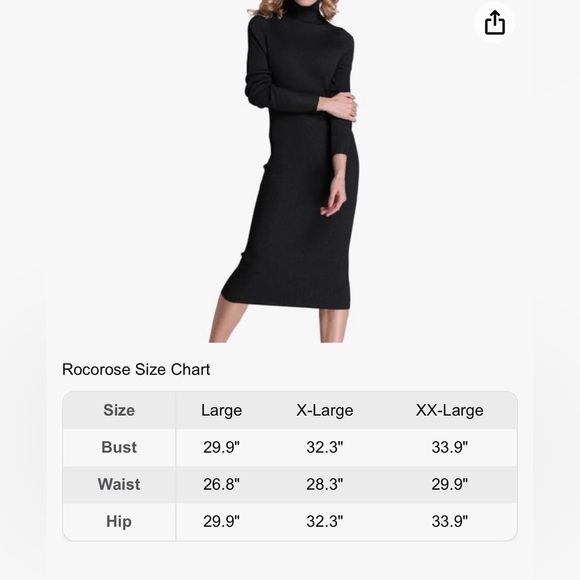 Rocorose Ribbed Maternity Midi Dress L - Picture 4 of 4